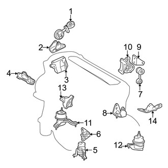 Toyota OE - Engine / Transaxle - Engine & Transmission Mounting (2.4L Standard Tr)