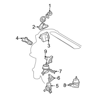 Toyota OE - Engine / Transaxle - Engine & Transmission Mounting (2.4L Automatic Tr)