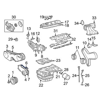 Toyota OE - Left Lower Engine Timing Cover Gasket