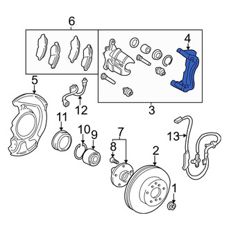 Toyota OE - Front Disc Brake Caliper Bracket
