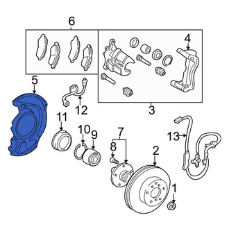 Toyota OE - Rear Right Brake Dust Shield