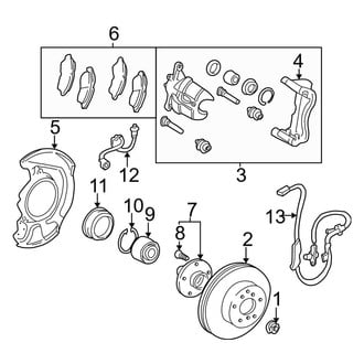 Toyota OE - Front Suspension - Brake Components