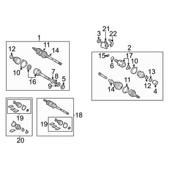 Toyota OE - Front Suspension - Drive Axles (3.3L)