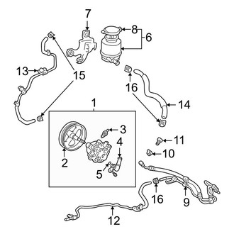 Toyota OE - Steering Gear & Linkage - Pump & Hoses (USA Built), (2.4L)