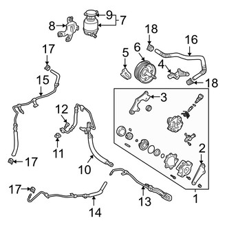 Toyota OE - Steering Gear & Linkage - Pump & Hoses (USA Built), (3.0L)