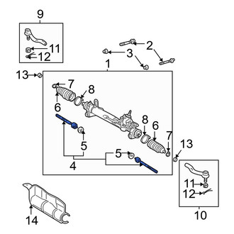 Toyota OE - Inner Steering Tie Rod End