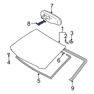 Toyota OE - Front Interior Rear View Mirror Cover