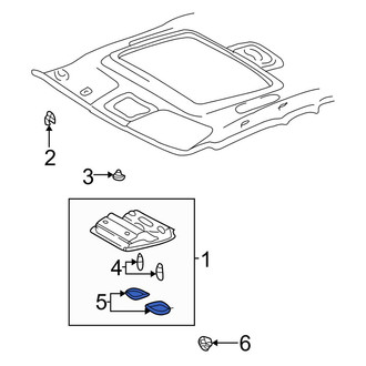 Toyota OE - Right Map Light Lens