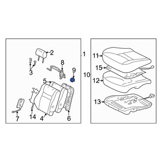 Toyota OE - Front Left Seat Lumbar Adjustment Knob