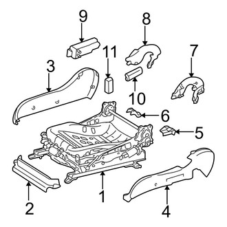 Toyota OE - Seats & Tracks - Tracks & Components (Japan Built, Power, Passenger Seat)