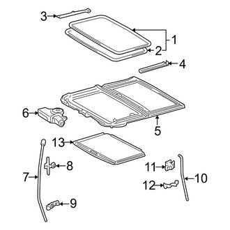 Toyota OE - Roof - Sunroof (With Sunroof, USA Built)