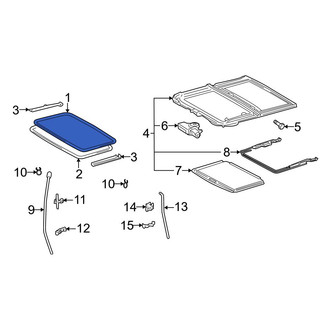 Toyota OE - Sunroof Glass