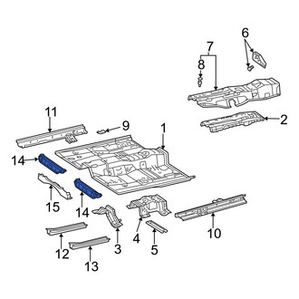 Toyota OE - Front Right Floor Pan Crossmember