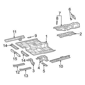 Toyota OE - Pillars, Rocker & Floor - Floor & Rails (USA Built)