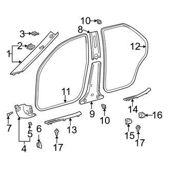 Toyota OE - Pillars, Rocker & Floor - Interior Trim (USA Built)