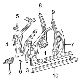 Toyota OE - Pillars, Rocker & Floor - Center Pillar & Rocker (Japan Built)