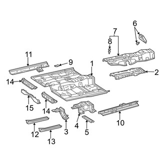 Toyota OE - Pillars, Rocker & Floor - Floor & Rails (Japan Built)