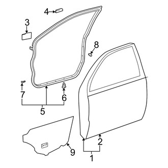 Toyota OE - Front Door - Door & Components (USA Built)