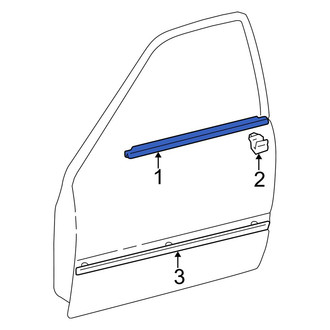 Toyota OE - Front Left Outer Door Window Belt Weatherstrip
