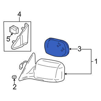Toyota OE - Front Right Door Mirror Glass