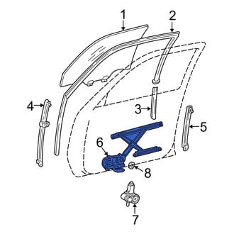 Toyota OE - Front Left Window Regulator