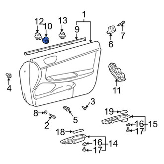 Toyota OE - Rear Door Window Switch