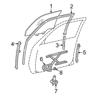 Toyota OE - Front Door - Glass & Hardware (Japan Built)