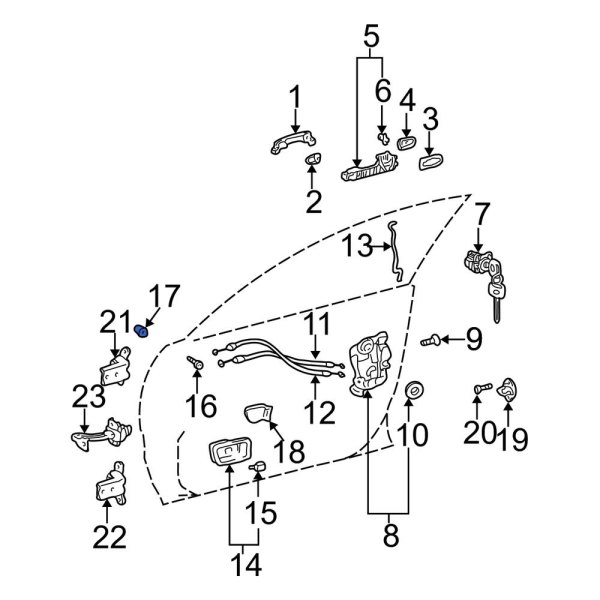 Interior Door Handle Nut