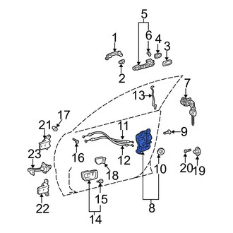 Toyota OE - Rear Left Door Latch Assembly
