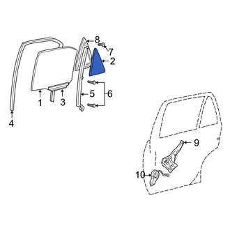 Toyota OE - Front Left Door Glass