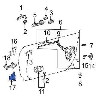 Toyota OE - Rear Left Lower Door Hinge