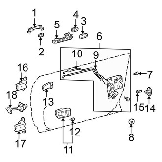 Toyota OE - Rear Door - Lock & Hardware (USA Built)