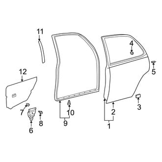 Toyota OE - Rear Door - Door & Components (Japan Built)