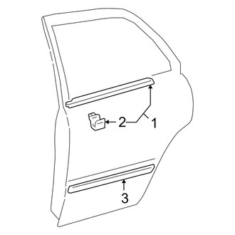 Toyota OE - Rear Door - Exterior Trim (Japan Built)