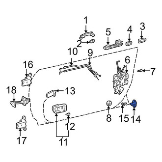 Toyota OE - Rear Door Lock Striker Plate