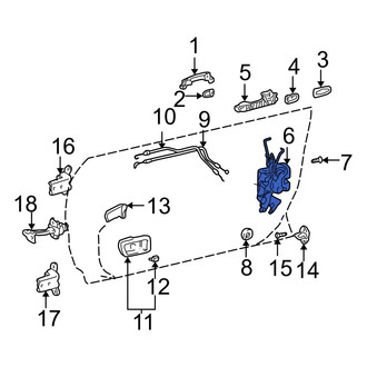 Toyota OE - Rear Left Door Latch Assembly