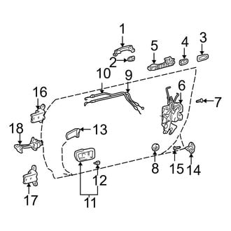 Toyota OE - Rear Door - Lock & Hardware (Japan Built)