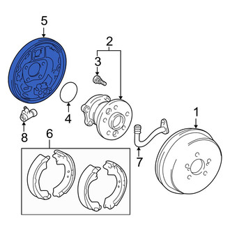 Toyota OE - Rear Left Brake Backing Plate