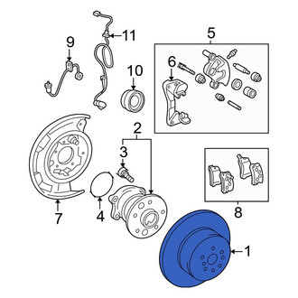 Toyota OE - Rear Disc Brake Rotor