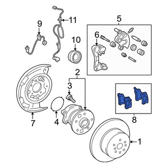 Toyota OE - Rear Disc Brake Pad Set