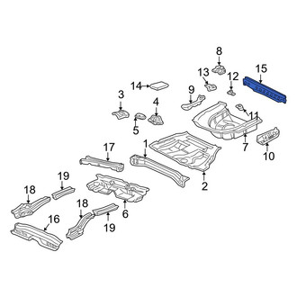 Toyota OE - Rear Floor Pan Crossmember