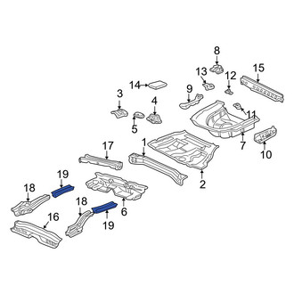 Toyota OE - Rear Right Floor Side Rail