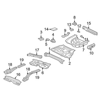 Toyota OE - Rear Body & Floor - Floor & Rails
