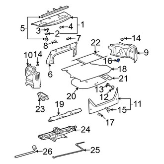 Toyota OE - Trunk Trim Panel Clip