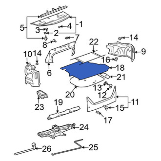Toyota OE - Rear Trunk Mat