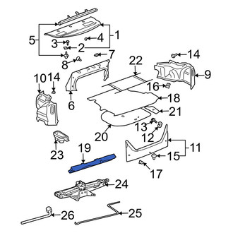 Toyota OE - Rear Trunk Trim Panel