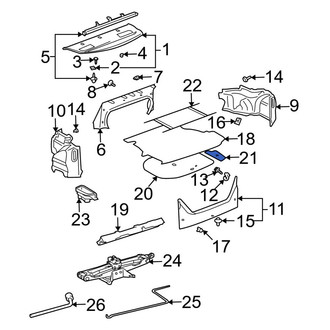 Toyota OE - Rear Trunk Floor Access Cover