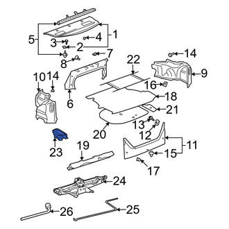 Toyota OE - Rear Left Trunk Floor Storage Box