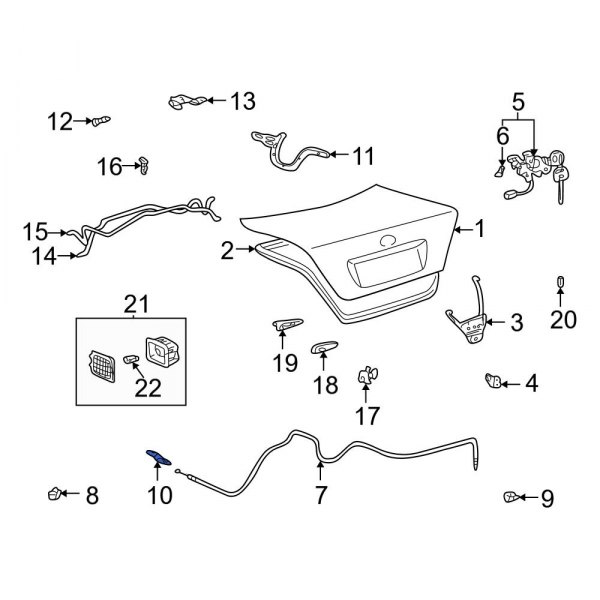 Deck Lid Release Lever