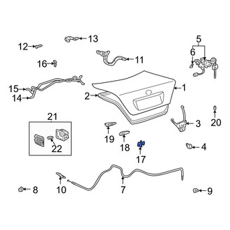 Toyota OE - Rear Deck Lid Release Lever